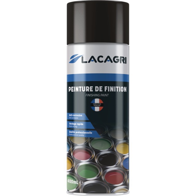 Peinture de Finition Noir MAT Fiat Aerosol 400ML Lacagri référence fournisseur 238583